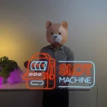 Gaming Pop Culture Neon Sign Slot Machine 1