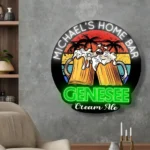 Genesee Neon Sign Custom Foamy Ale Mugs 1