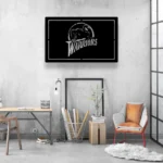 Golden State Warriors Metal Sign Warrior Mascot 1