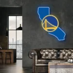 Golden State Warriors Neon Sign California State Map 1