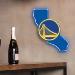 Golden State Warriors Neon Sign California State Map 1
