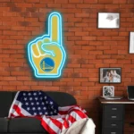Golden State Warriors Neon Sign Nba Foam Finger 1