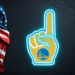 Golden State Warriors Neon Sign Nba Foam Finger 1