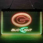 Green Bay Packers Neon Sign Bud Light 3 Color 1