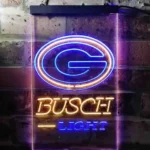 Green Bay Packers Neon Sign Detailed Busch Light 1