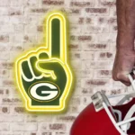 Green Bay Packers Neon Sign Nfl Foam Finger 1