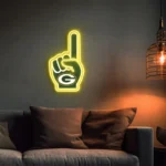 Green Bay Packers Neon Sign Nfl Foam Finger 1
