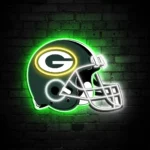 Green Bay Packers Neon Sign Nfl Football Helmet Acrylic Led 1