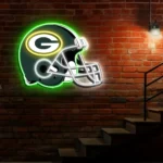 Green Bay Packers Neon Sign Nfl Football Helmet Acrylic Led 1