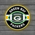 Green Bay Packers Neon Sign Rugby Acrylic 1