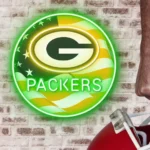 Green Bay Packers Neon Sign Us Pennant Acrylic 1
