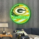 Green Bay Packers Neon Sign Us Pennant Acrylic 1