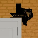 Guinness Metal Sign Texas State Map 1