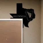Guinness Metal Sign Texas State Map 1
