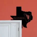 Guinness Metal Sign Texas State Map 1