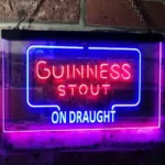Guinness Neon Sign Dry Stout On Draught Decor 1