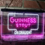 Guinness Neon Sign Dry Stout On Draught Decor 1