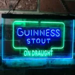 Guinness Neon Sign Dry Stout On Draught Decor 1