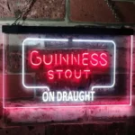 Guinness Neon Sign Dry Stout On Draught Decor 1