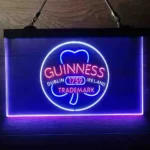 Guinness Neon Sign Shamrock Dublin Ireland 3 Color 1