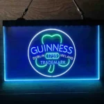 Guinness Neon Sign Shamrock Dublin Ireland 3 Color 1