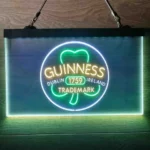Guinness Neon Sign Shamrock Dublin Ireland 3 Color 1