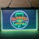 Guinness Neon Sign Shamrock Dublin Ireland 3 Color 1