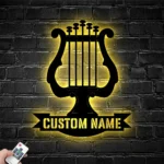Harp Metal Sign Custom Musical Instrument 1