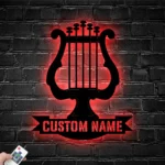 Harp Metal Sign Custom Musical Instrument 1