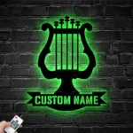 Harp Metal Sign Custom Musical Instrument 1