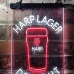 Harp Neon Sign Larger Draught Ale 1