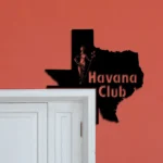 Havana Club Metal Sign Texas State Map 1