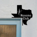 Havana Club Metal Sign Texas State Map 1