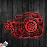 Hobbies Crafts Metal Sign Camera And Cat 1