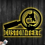 Hobbies Crafts Metal Sign Scientist Microscope Magnifying Stained Glass 1