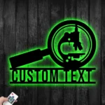 Hobbies Crafts Metal Sign Scientist Microscope Magnifying Stained Glass 1