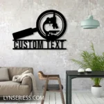 Hobbies Crafts Metal Sign Scientist Microscope Magnifying Stained Glass 1