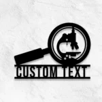 Hobbies Crafts Metal Sign Scientist Microscope Magnifying Stained Glass 1