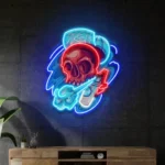 Hobbies Crafts Neon Sign Graffiti Skull 1