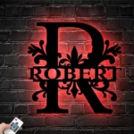 Home Decor Metal Sign Artistic Alphabet Monogram 1