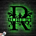 Home Decor Metal Sign Artistic Alphabet Monogram 1