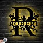 Home Decor Metal Sign Artistic Alphabet Monogram 1