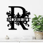 Home Decor Metal Sign Artistic Alphabet Monogram 1