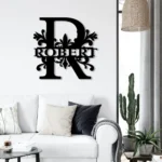 Home Decor Metal Sign Artistic Alphabet Monogram 1