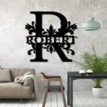 Home Decor Metal Sign Artistic Alphabet Monogram 1