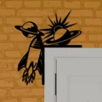 Home Decor Metal Sign Astronaut Rocket 1