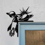 Home Decor Metal Sign Astronaut Rocket 1