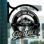 Home Decor Metal Sign Bespoke Logo Riley Metal Hanging Sign Car Garage Decor 1