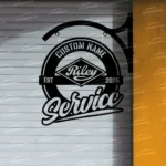 Home Decor Metal Sign Bespoke Logo Riley Metal Hanging Sign Car Garage Decor 1