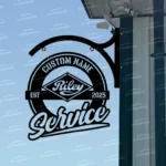 Home Decor Metal Sign Bespoke Logo Riley Metal Hanging Sign Car Garage Decor 1